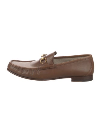 Gucci Horsebit Accent Leather Dress Loafers