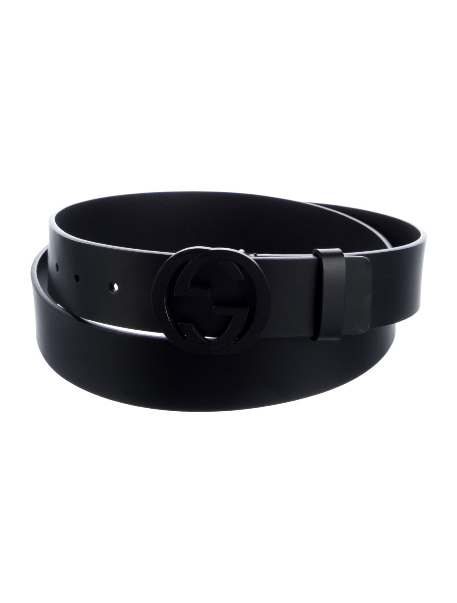 Gucci Interlocking G Logo Leather Waist Belt