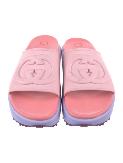 Gucci Interlocking G Logo Rubber Slides