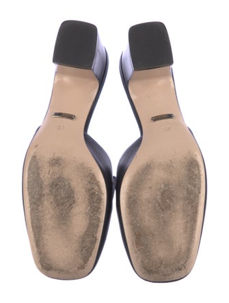 Gucci Leather Crystal Embellishments Mules