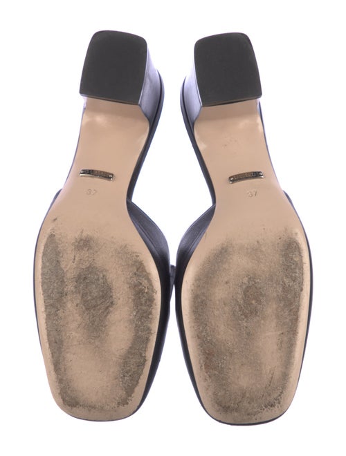 Gucci Leather Crystal Embellishments Mules
