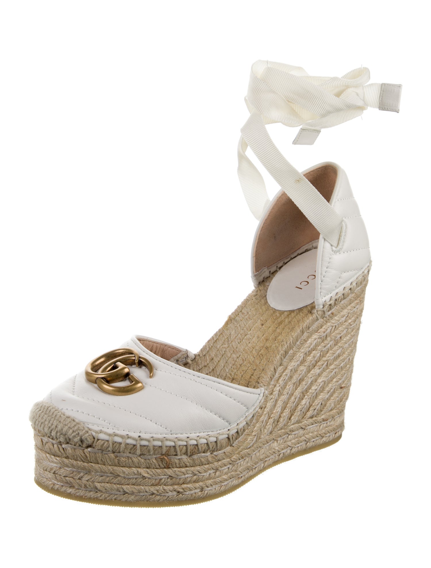 Gucci GG Marmont Platform Quilted Pattern Espadrilles