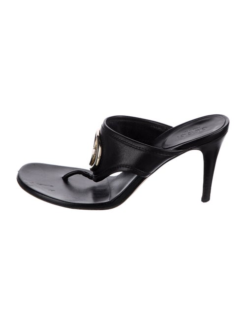 Gucci Interlocking G Logo Leather Slides