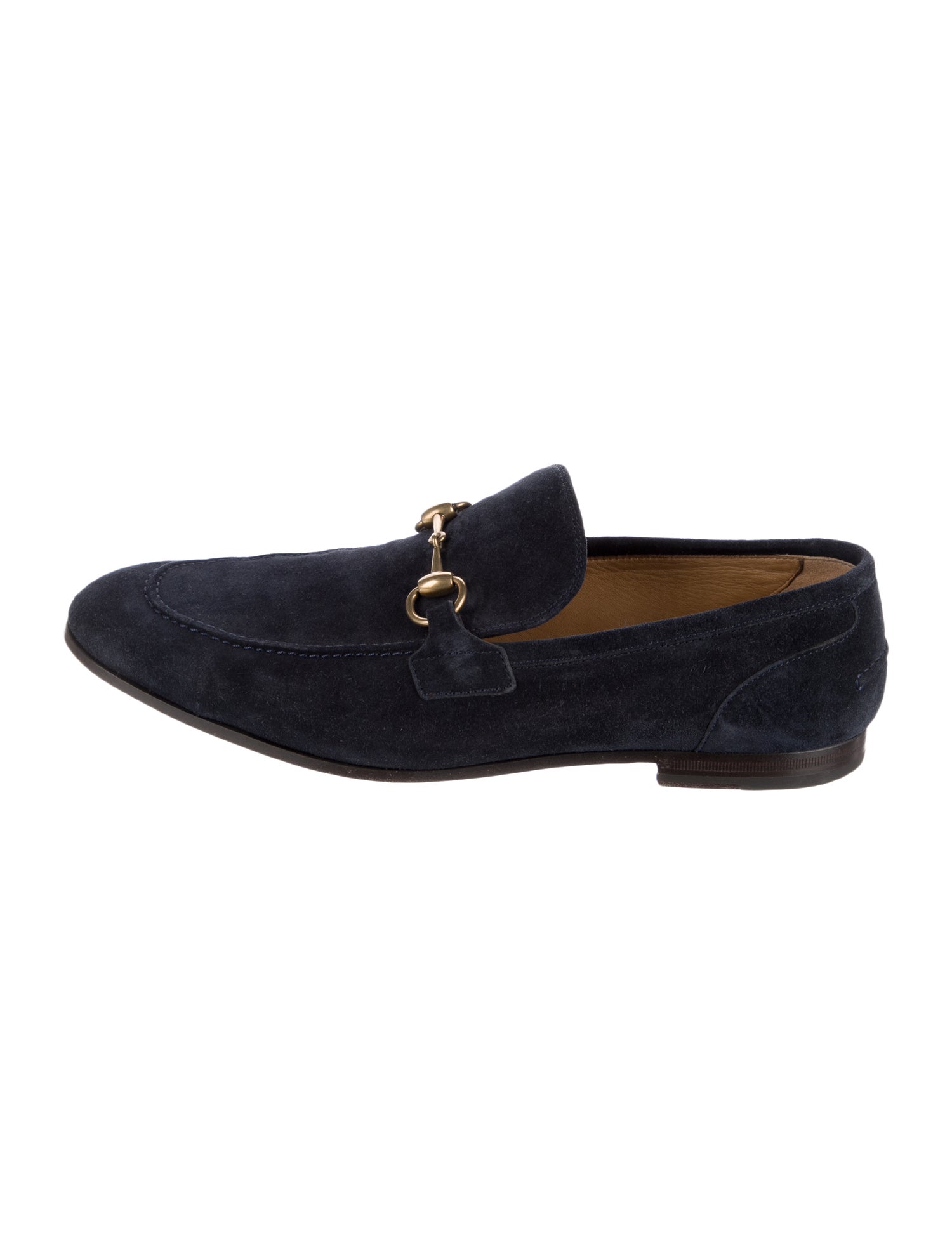 Gucci Horsebit Accent Suede Dress Loafers