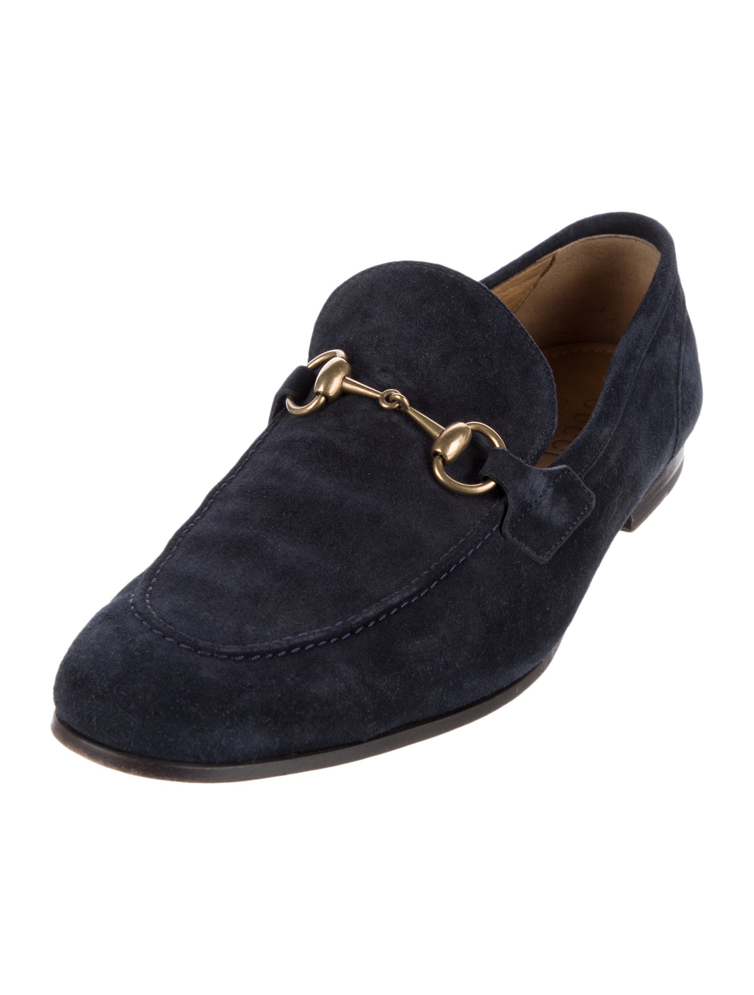 Gucci Horsebit Accent Suede Dress Loafers