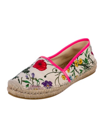 Gucci Flora Print Canvas Espadrilles