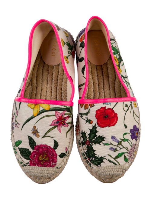 Gucci Flora Print Canvas Espadrilles