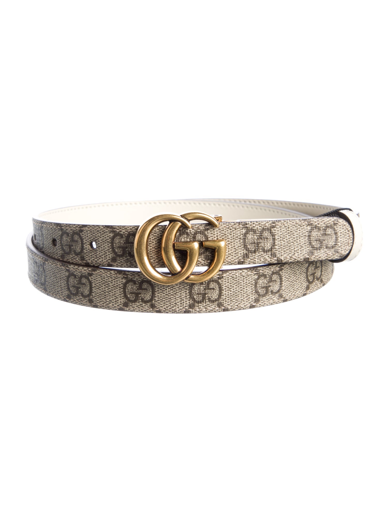 Gucci GG Supreme Skinny Belt