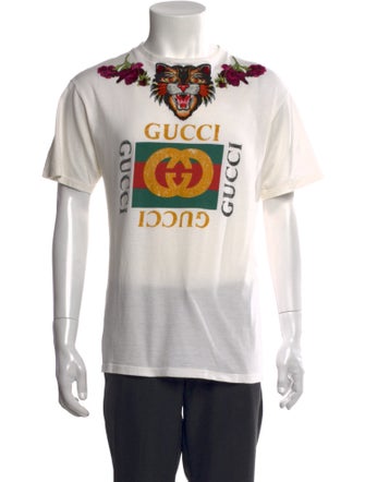 Gucci Graphic Print Crew Neck T-Shirt