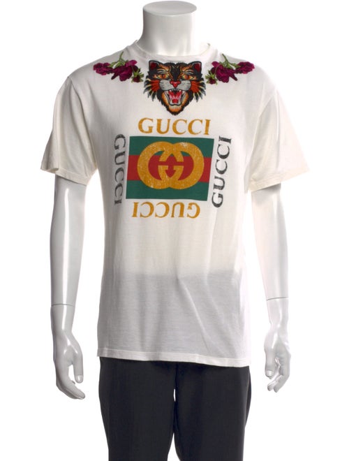 Gucci Graphic Print Crew Neck T-Shirt