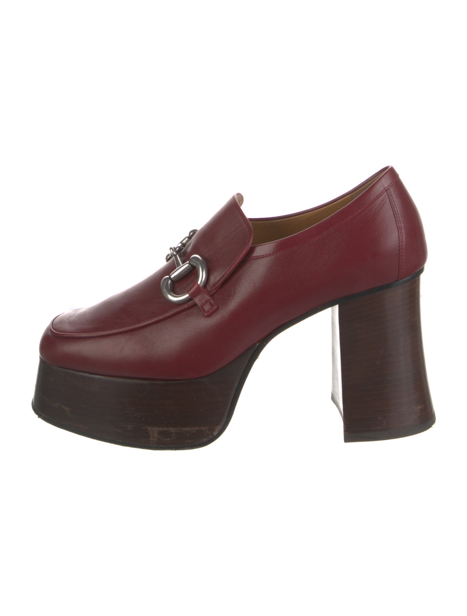 Gucci Horsebit Accent Leather Pumps