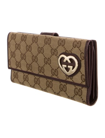 Gucci Lovely Heart GG Canvas Continental Wallet