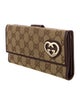 Gucci Lovely Heart GG Canvas Continental Wallet