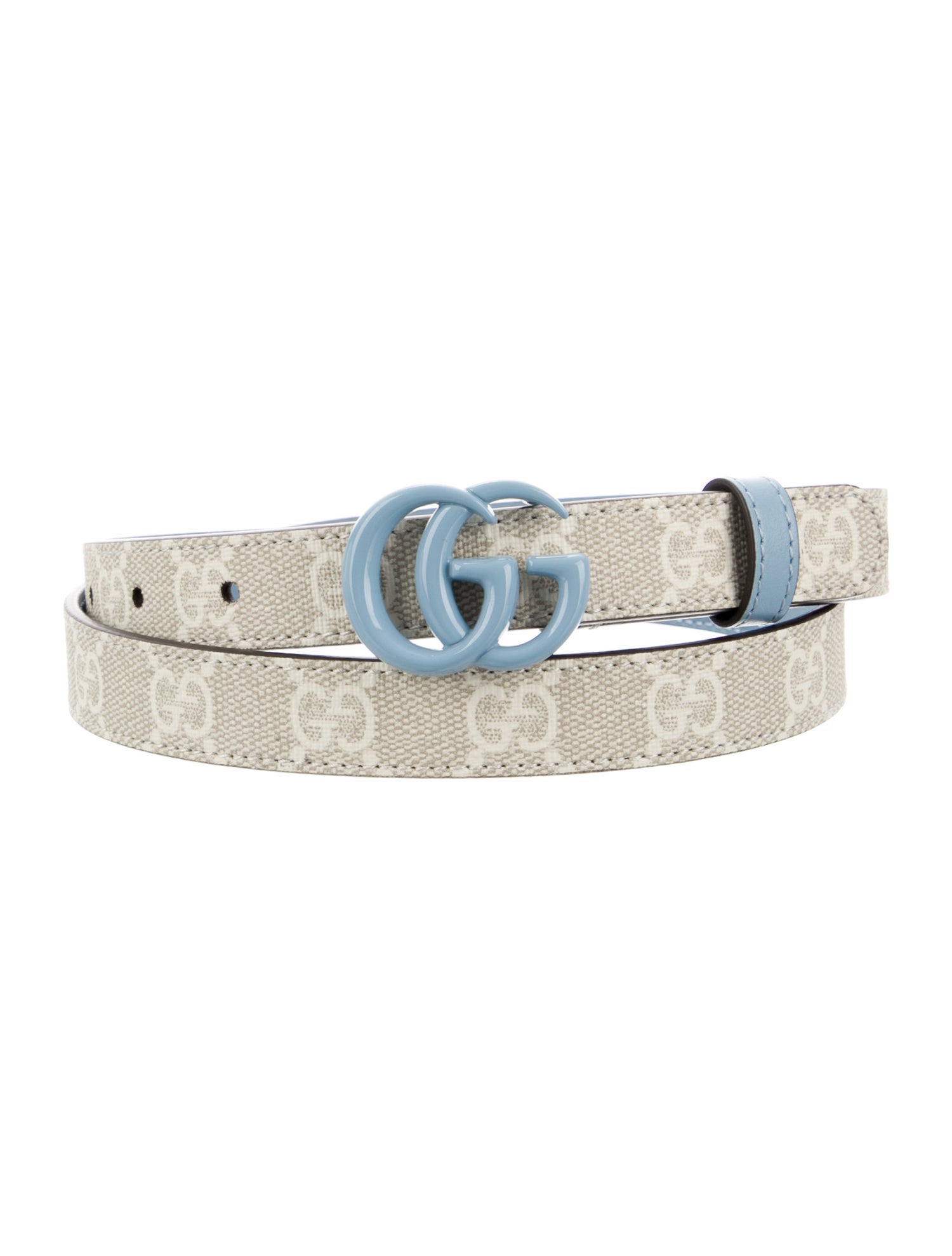 Gucci GG Canvas Skinny Belt w/ Tags