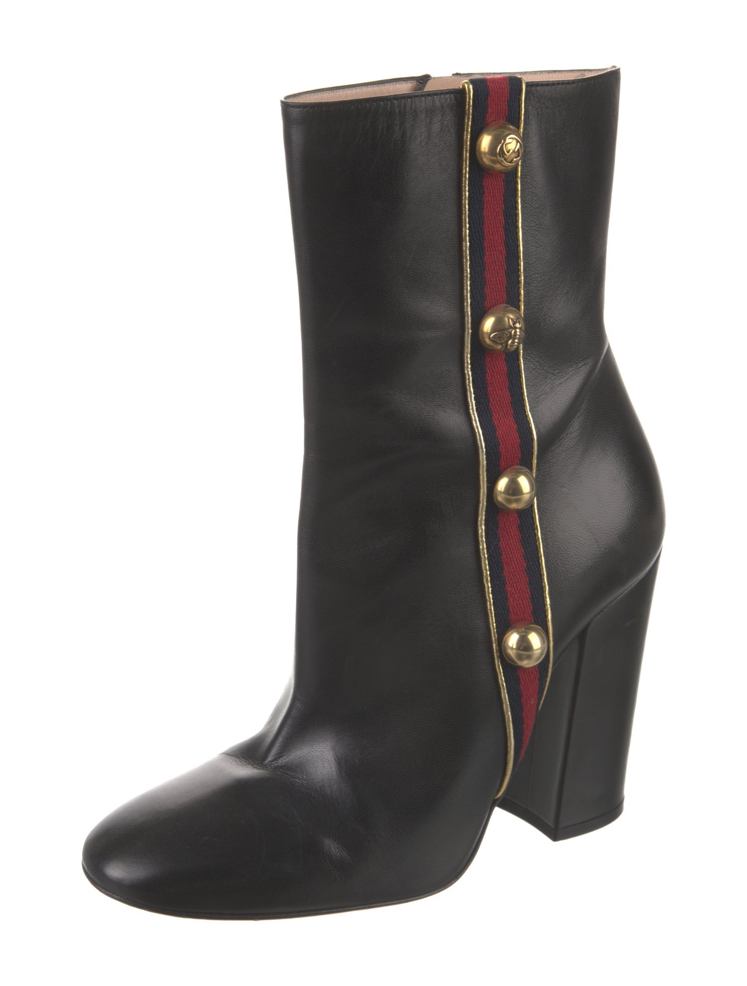 Gucci Interlocking G Logo Leather Boots