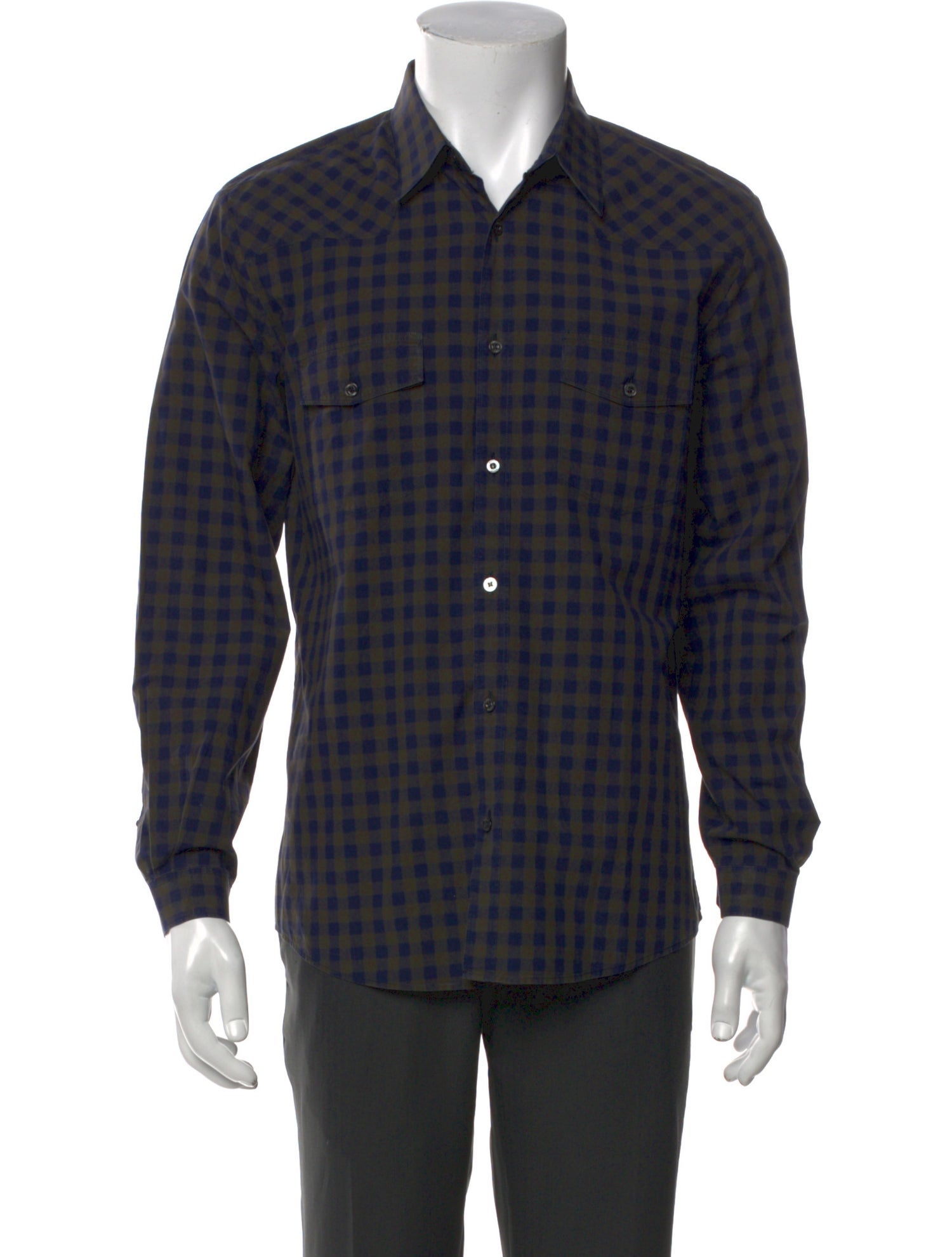 Gucci 2015 Plaid Print Dress Shirt
