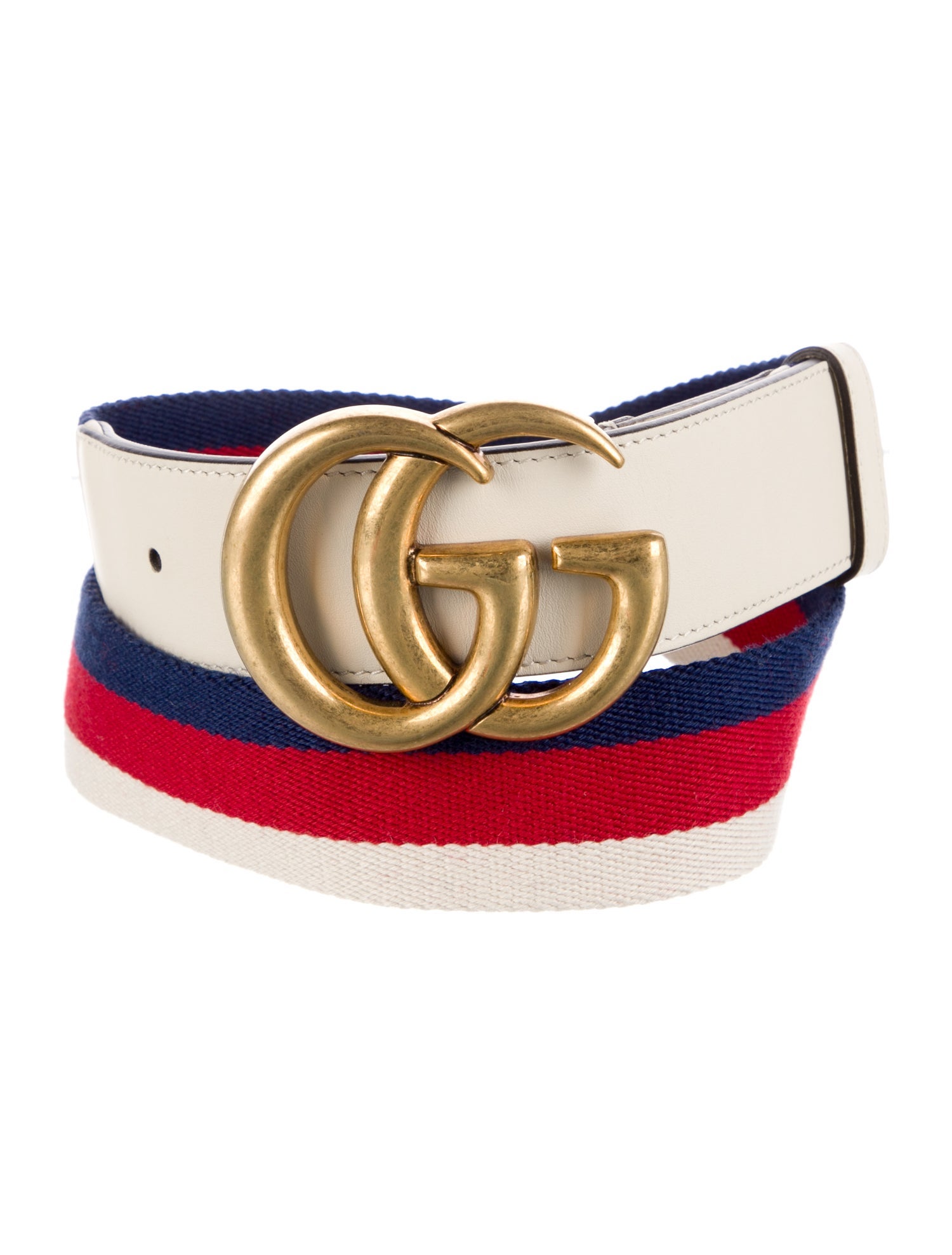 Gucci Double G Logo Nylon Belt