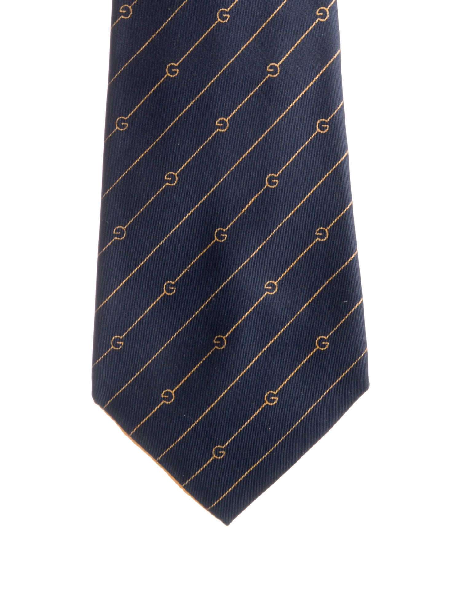 Gucci Silk Striped Tie Vintage