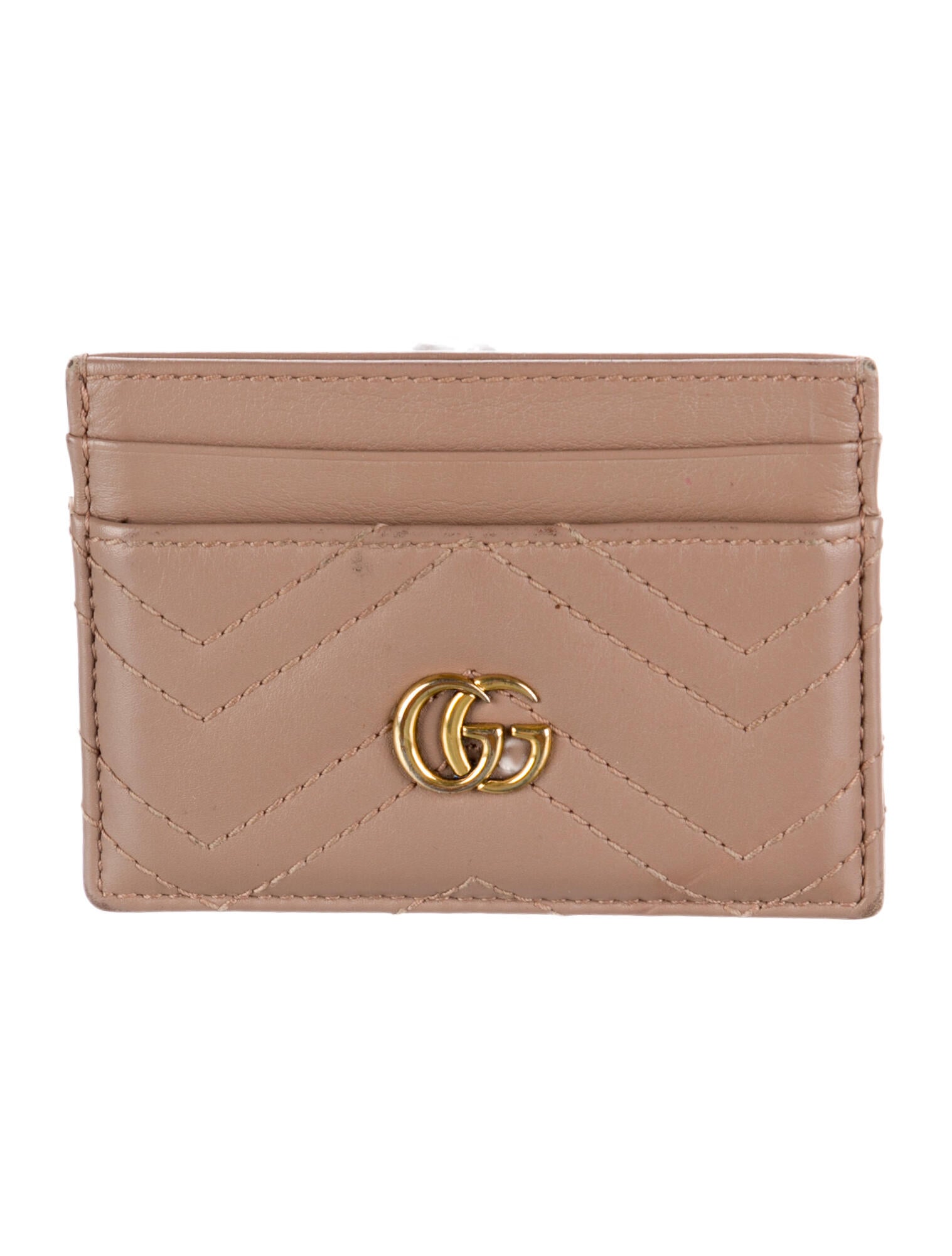 Gucci Double G Logo Leather Card Holder