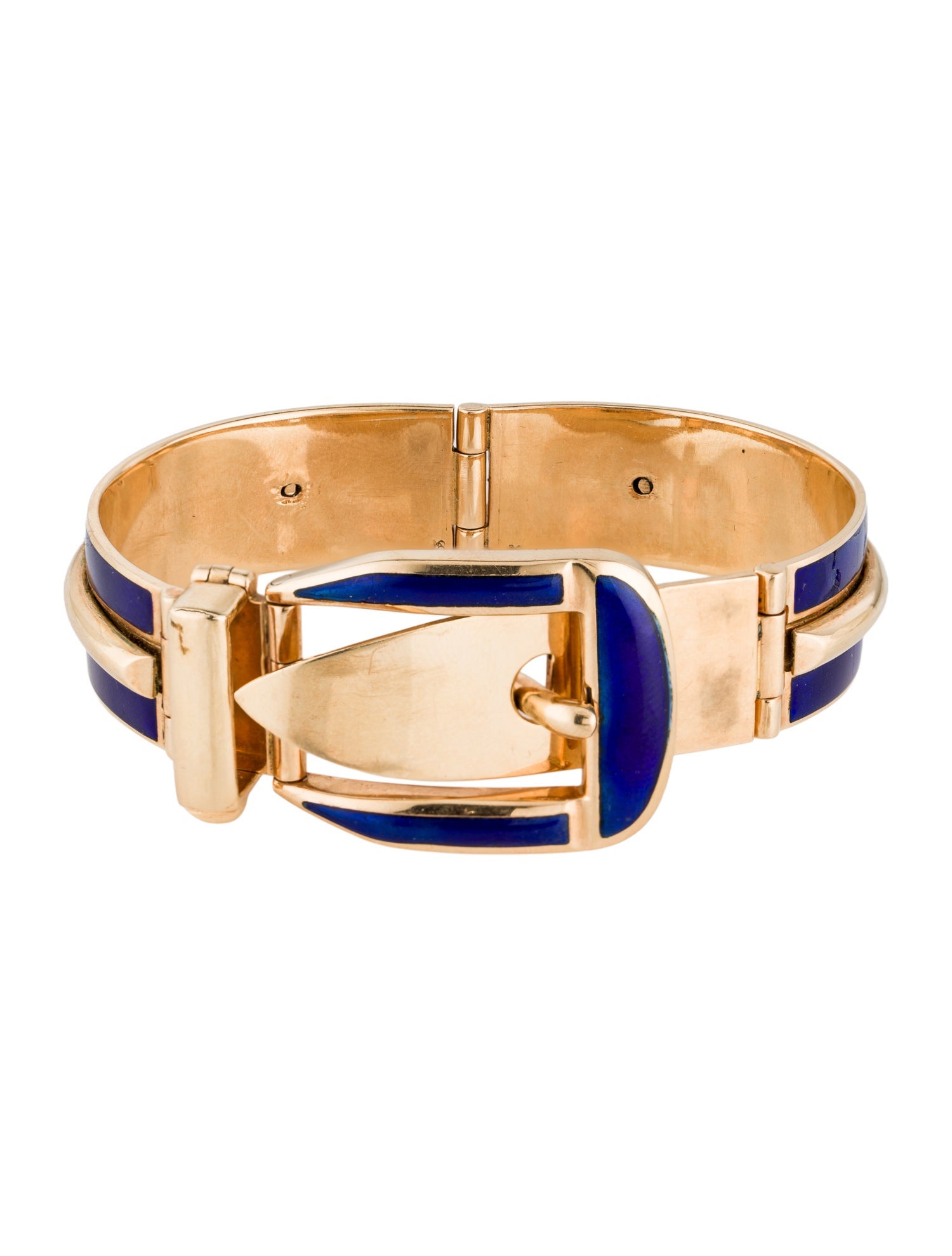 Gucci Vintage Enamel Buckle Cuff Bracelet