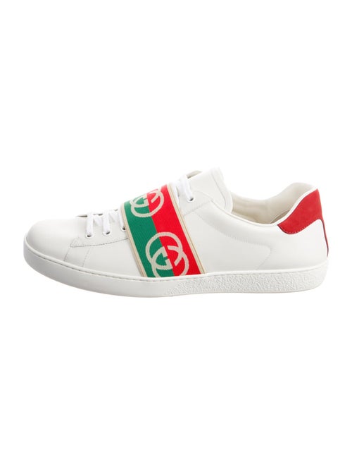 Gucci Web Accent Leather Sneakers