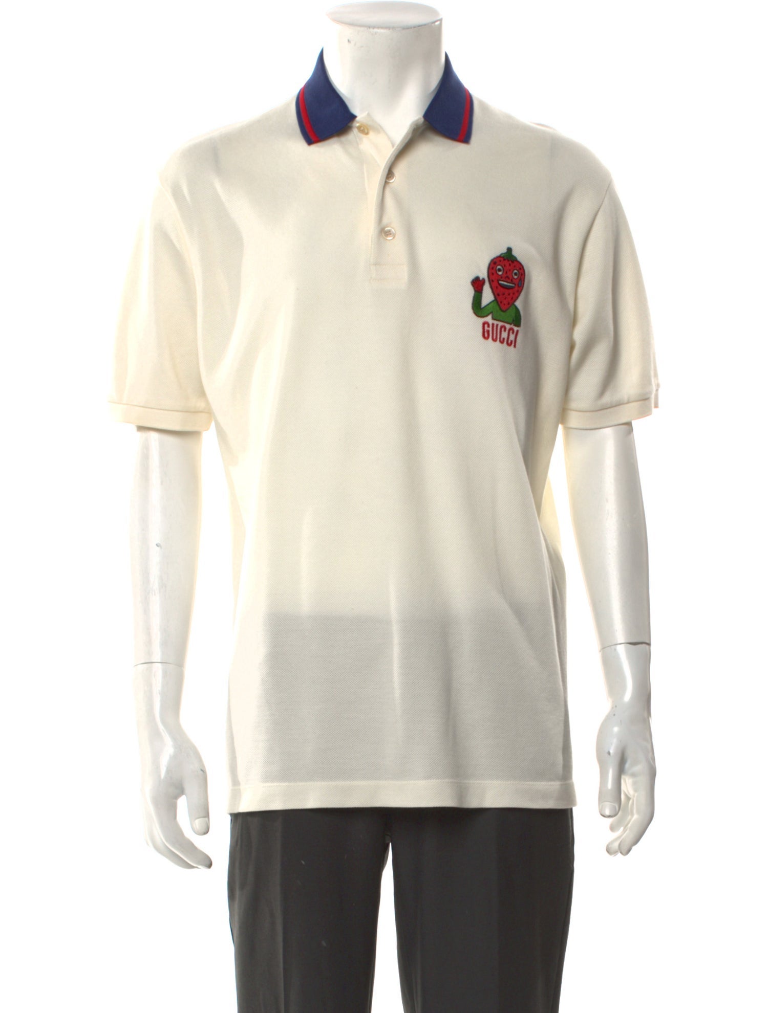 Gucci Web Accent Graphic Print Polo Shirt