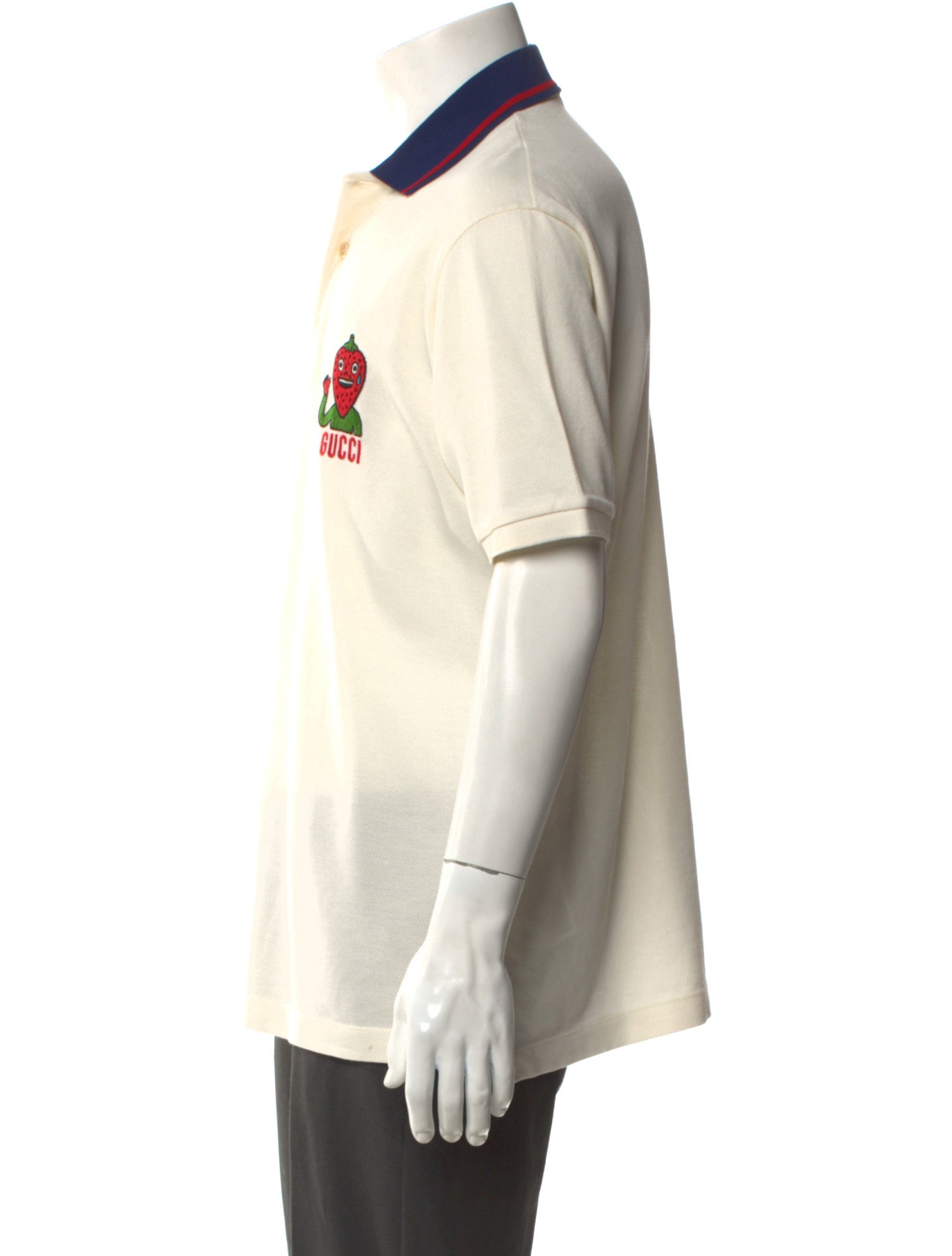 Gucci Web Accent Graphic Print Polo Shirt