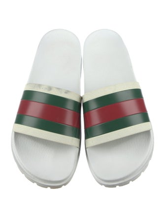 Gucci Web Accent Rubber Slides