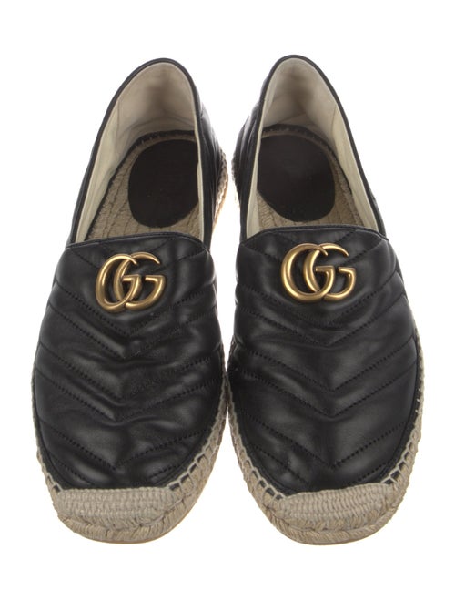 Gucci Double G Logo Leather Espadrilles