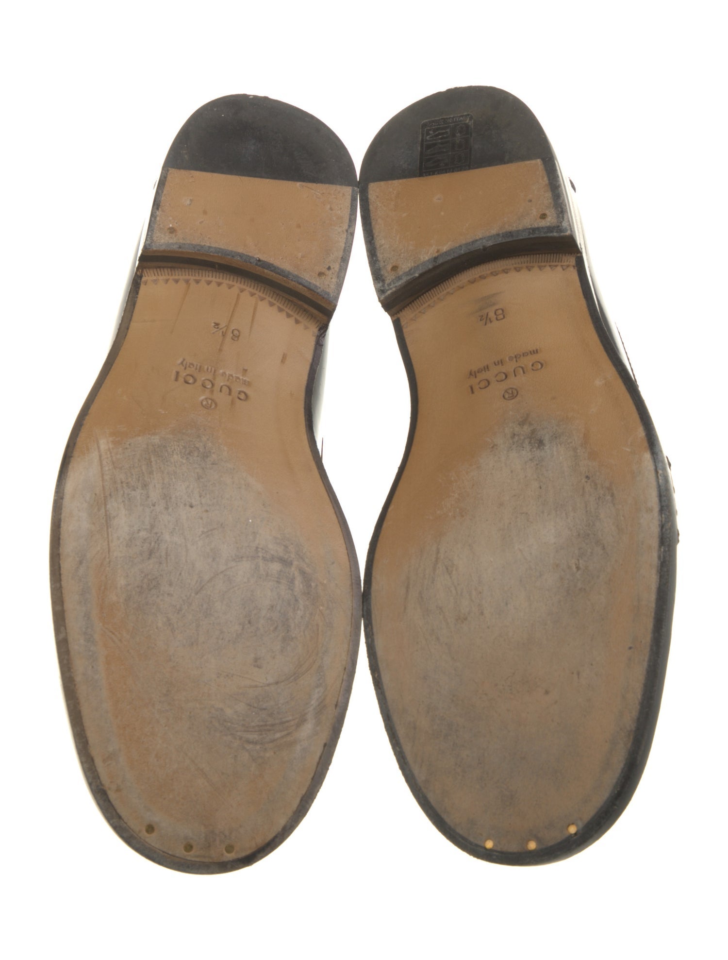 Gucci Interlocking G Logo Leather Dress Loafers