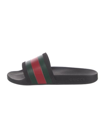 Gucci Web Accent Rubber Slides