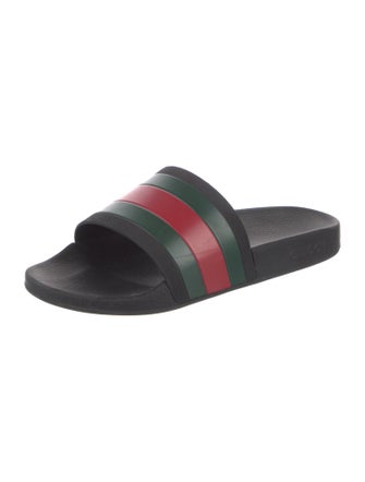 Gucci Web Accent Rubber Slides