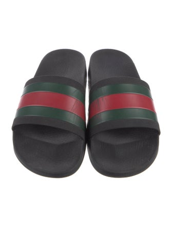Gucci Web Accent Rubber Slides