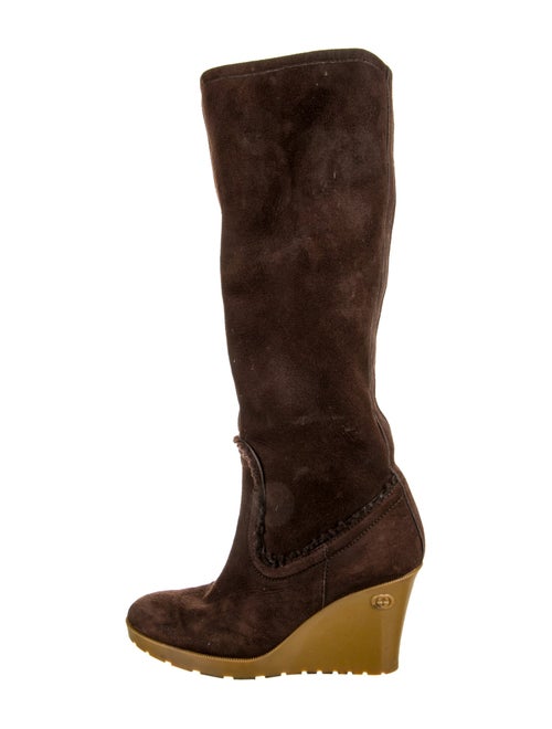 Gucci Interlocking G Logo Suede Boots