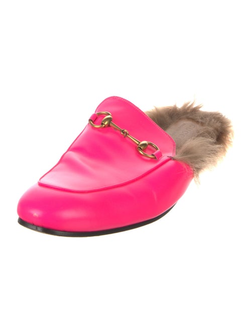 Gucci Horsebit Accent Leather Slippers