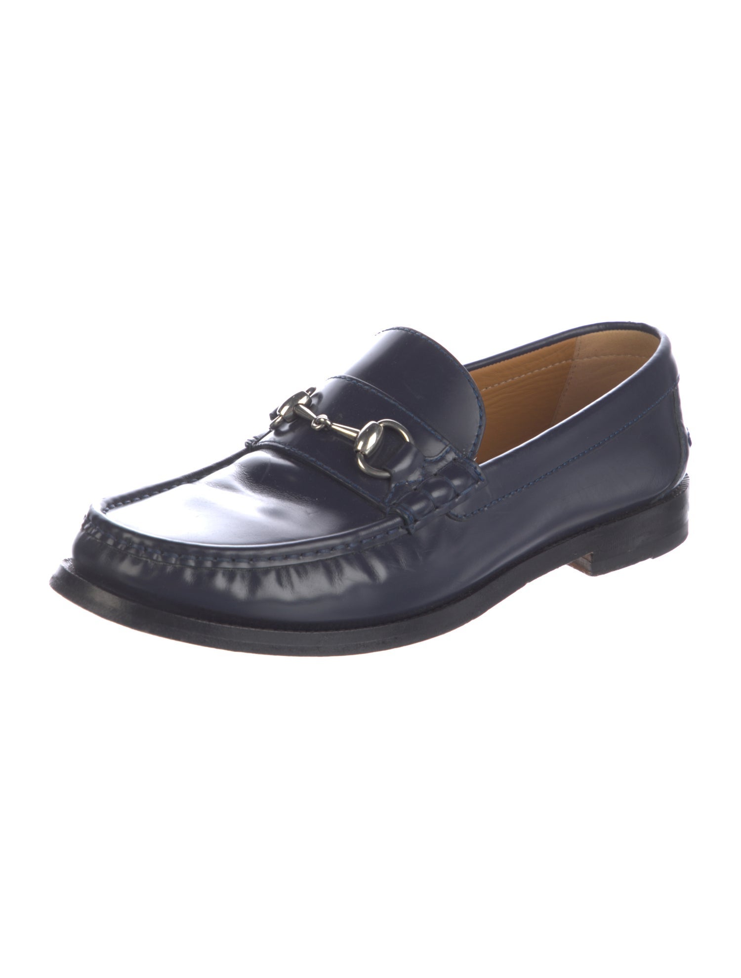 Gucci 1955 Horsebit Accent Leather Dress Loafers