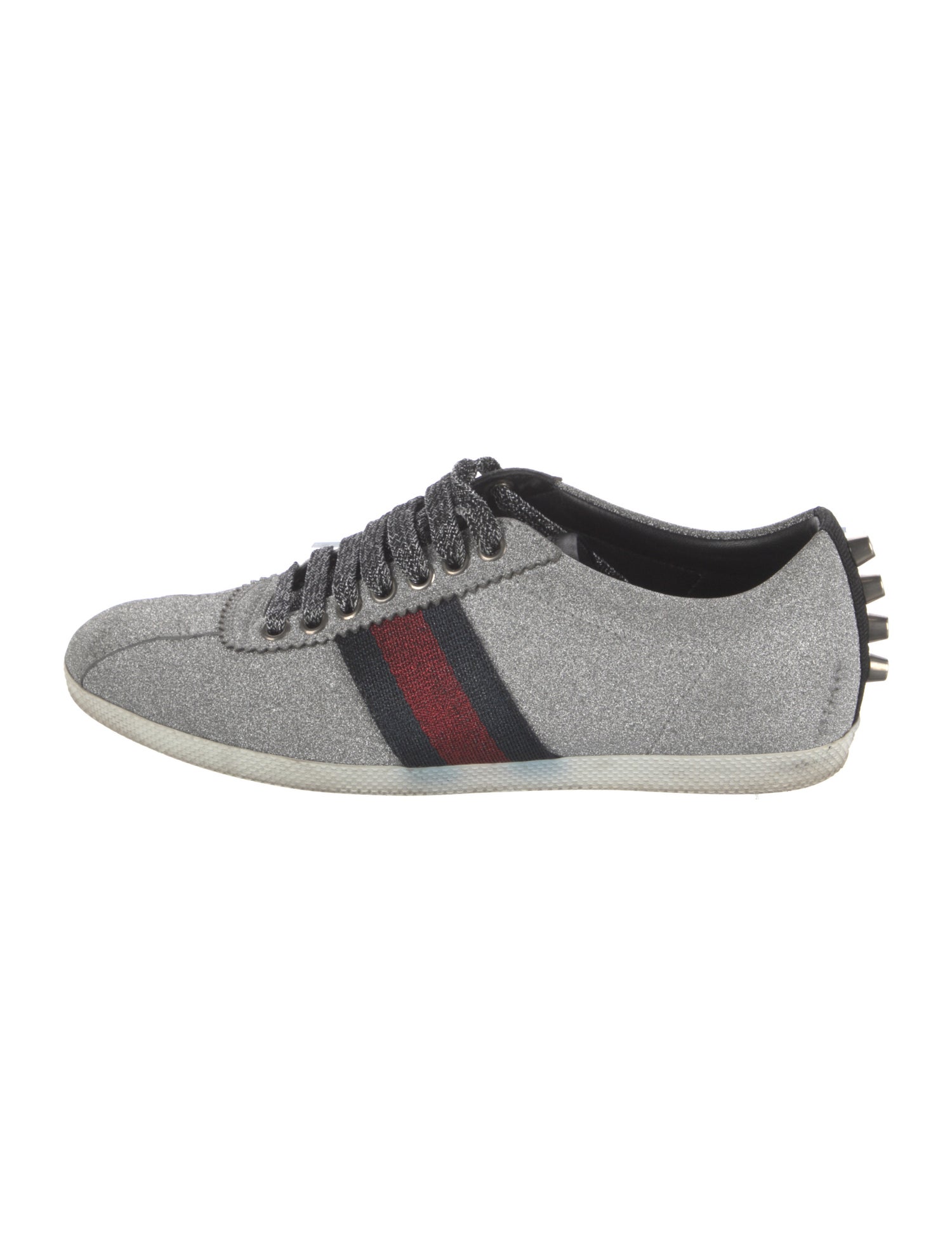 Gucci Sylvie Web Accent Glitter Sneakers