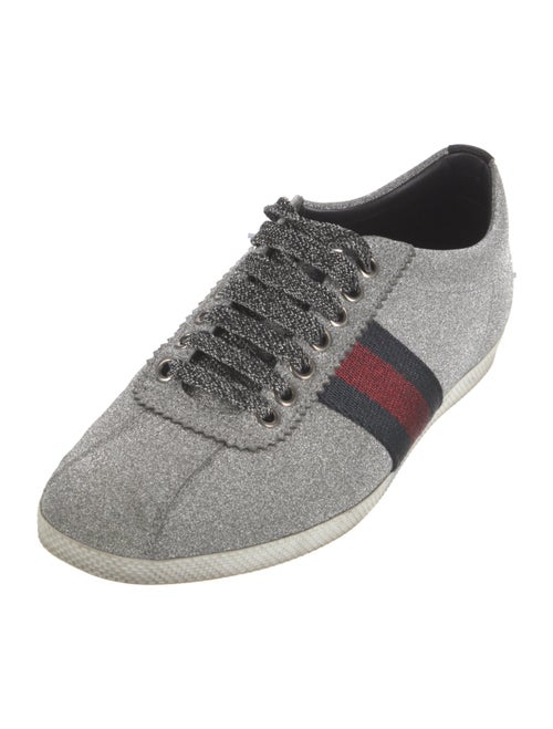 Gucci Sylvie Web Accent Glitter Sneakers