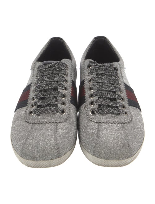 Gucci Sylvie Web Accent Glitter Sneakers