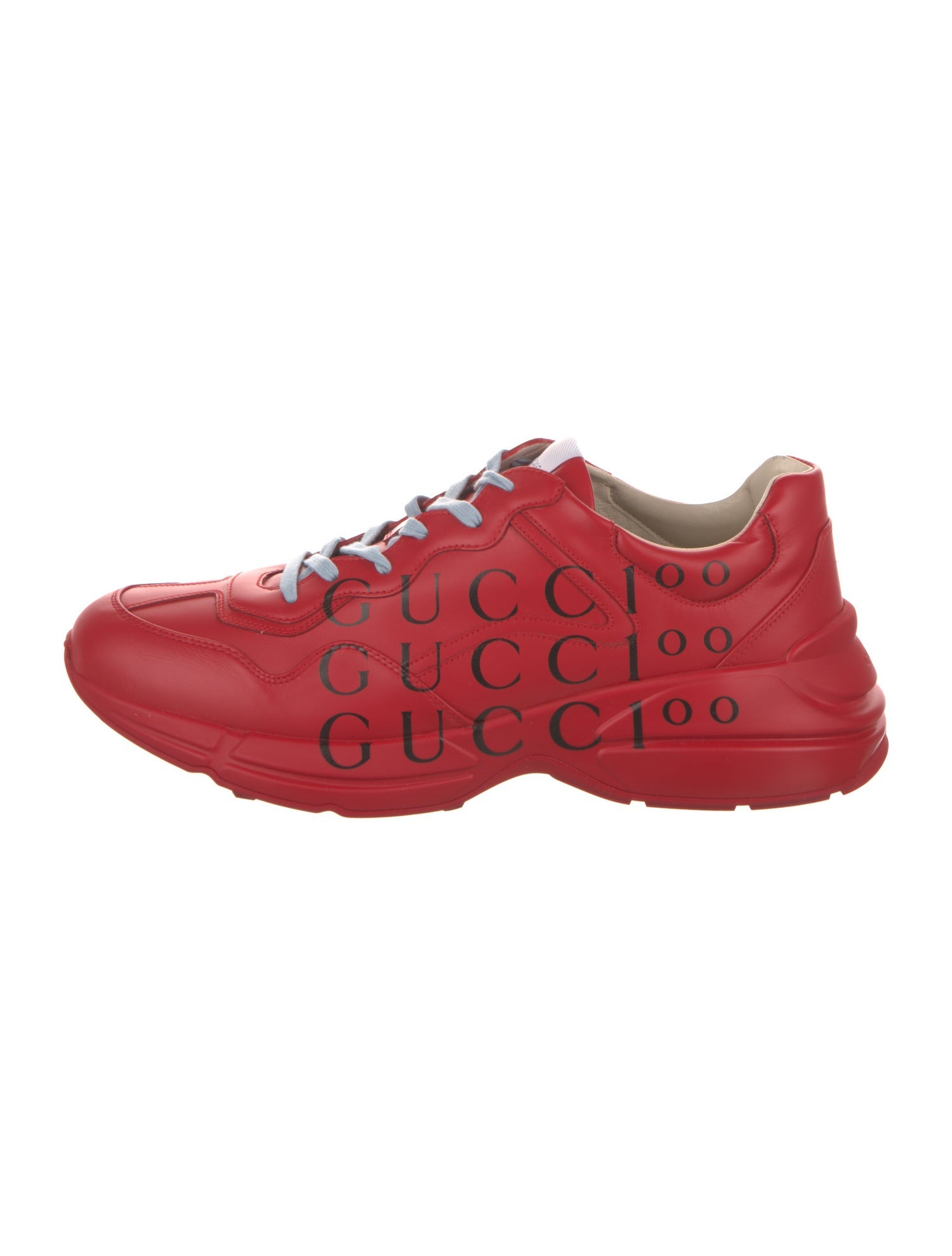 Gucci Web Accent Leather Sneakers