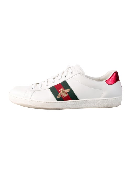 Gucci Web Accent Leather Sneakers