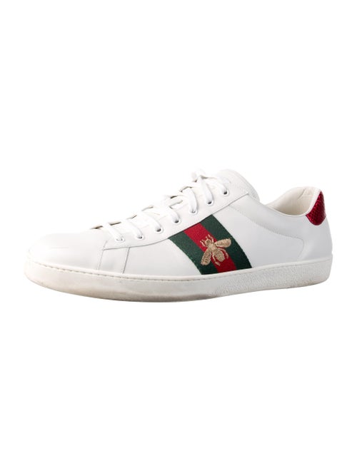 Gucci Web Accent Leather Sneakers