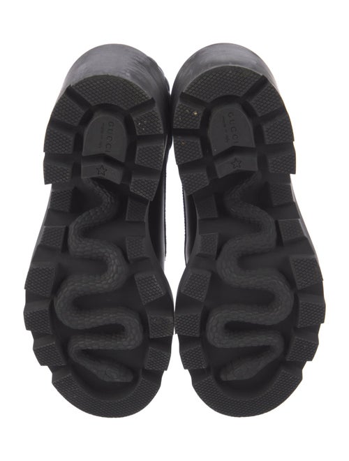 Gucci Quilted Pattern Leather Combat Boots