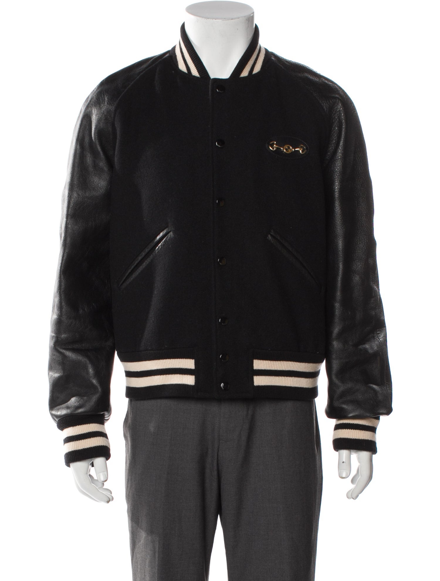 Gucci Horsebit Accent Wool Varsity Jacket