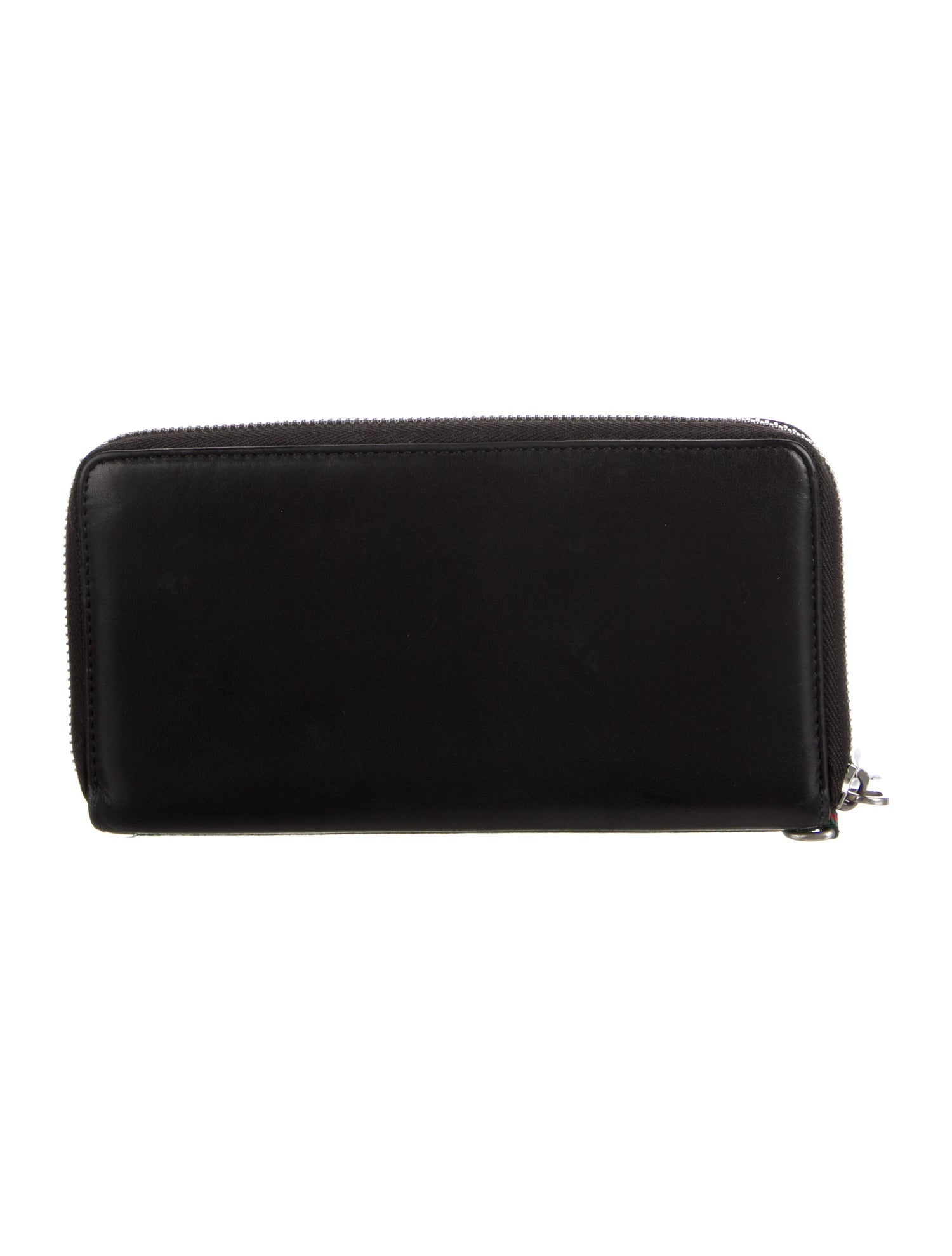 Gucci Web Accent Leather Continental Wallet