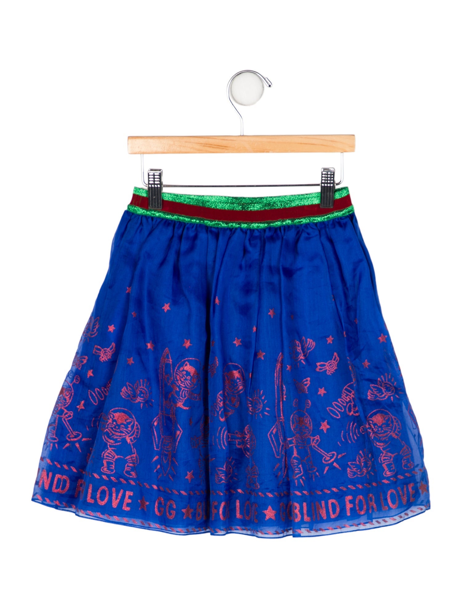 Gucci Girls' Graphic Pleated Skirt