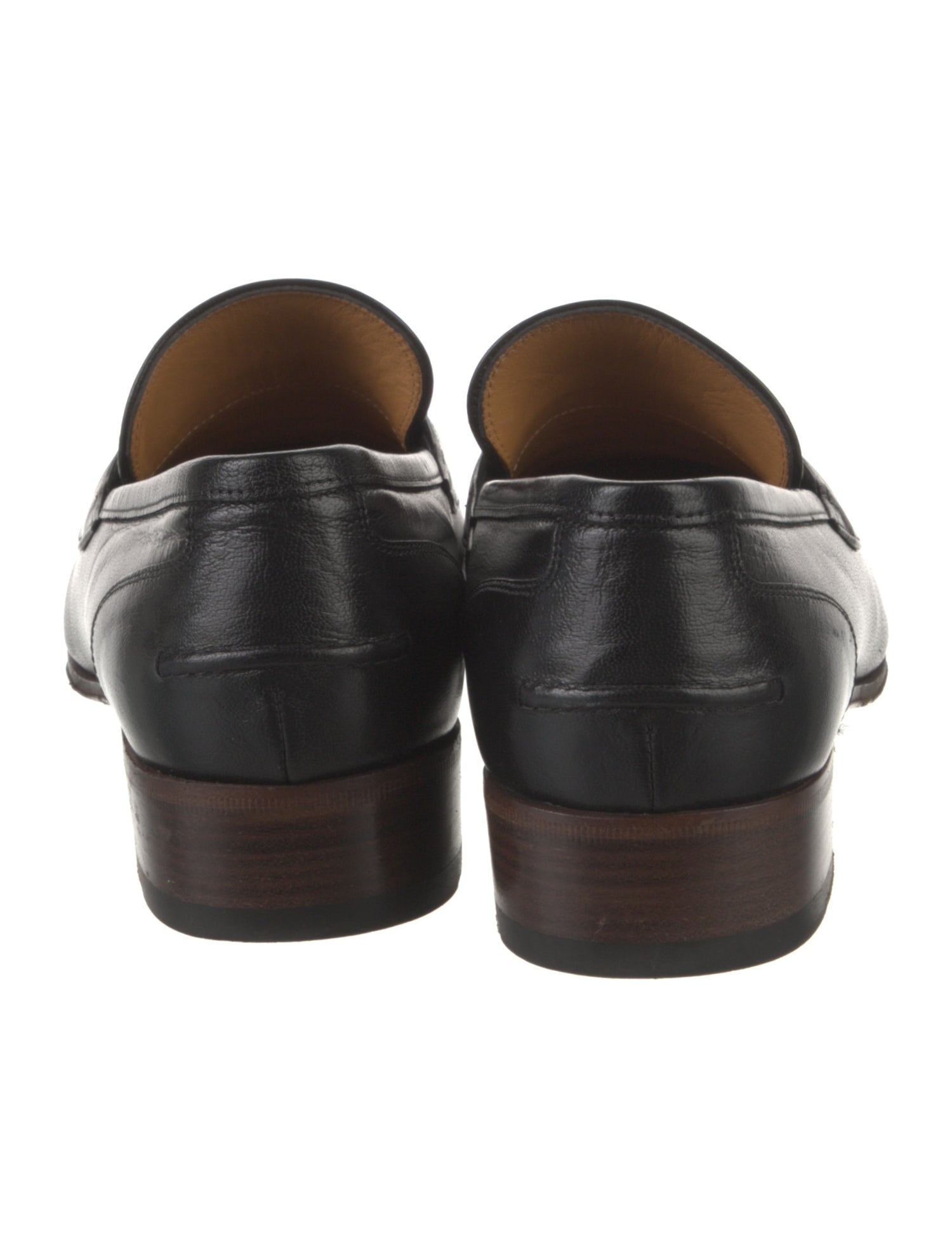 Gucci Web Accent Leather Dress Loafers