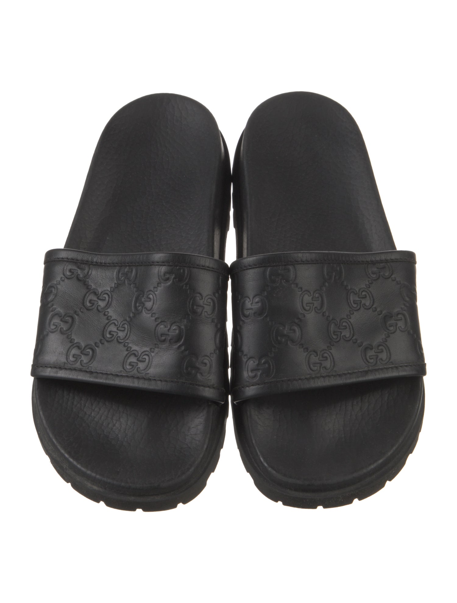 Gucci GG Signature Leather Slides
