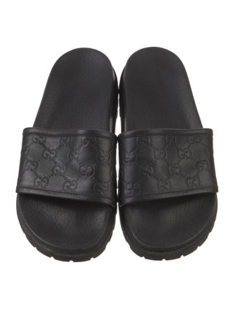 Gucci GG Signature Leather Slides