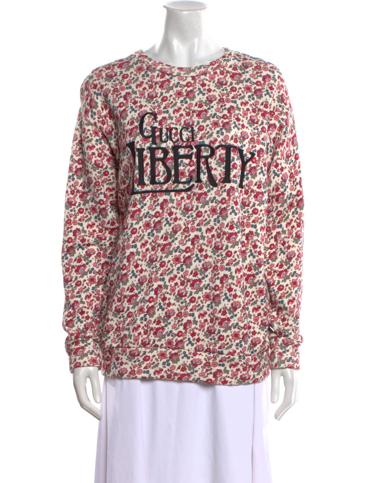 Gucci Floral Print Crew Neck Sweatshirt